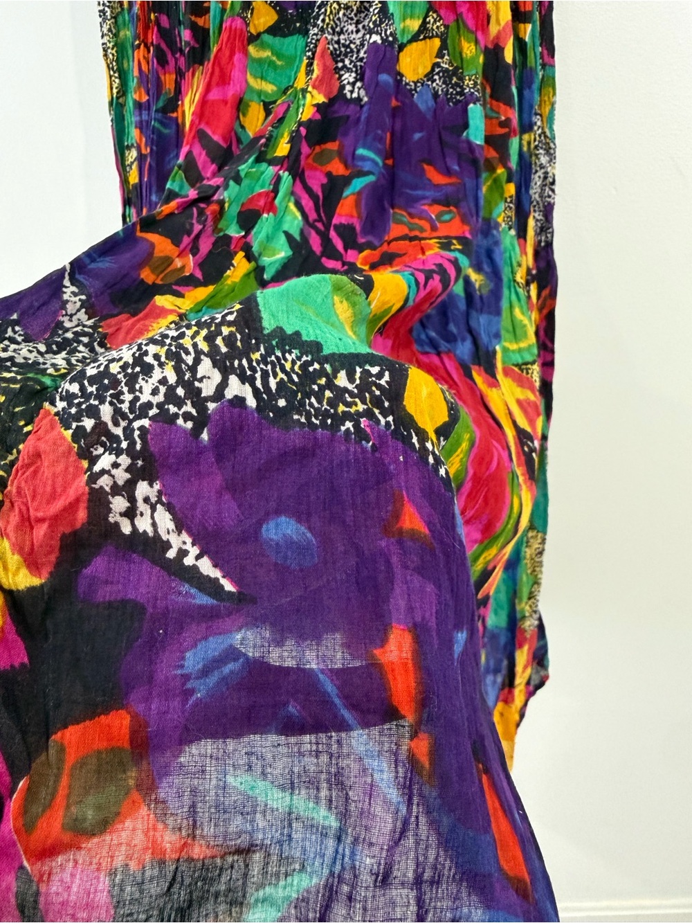 Phool Vintage M Pull-on Floral Maximal Funky Tiered‎ Maxi Midi Skirt - Picture 8 of 8